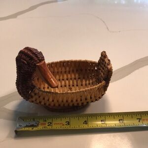 Vintage Wicker Duck Basket